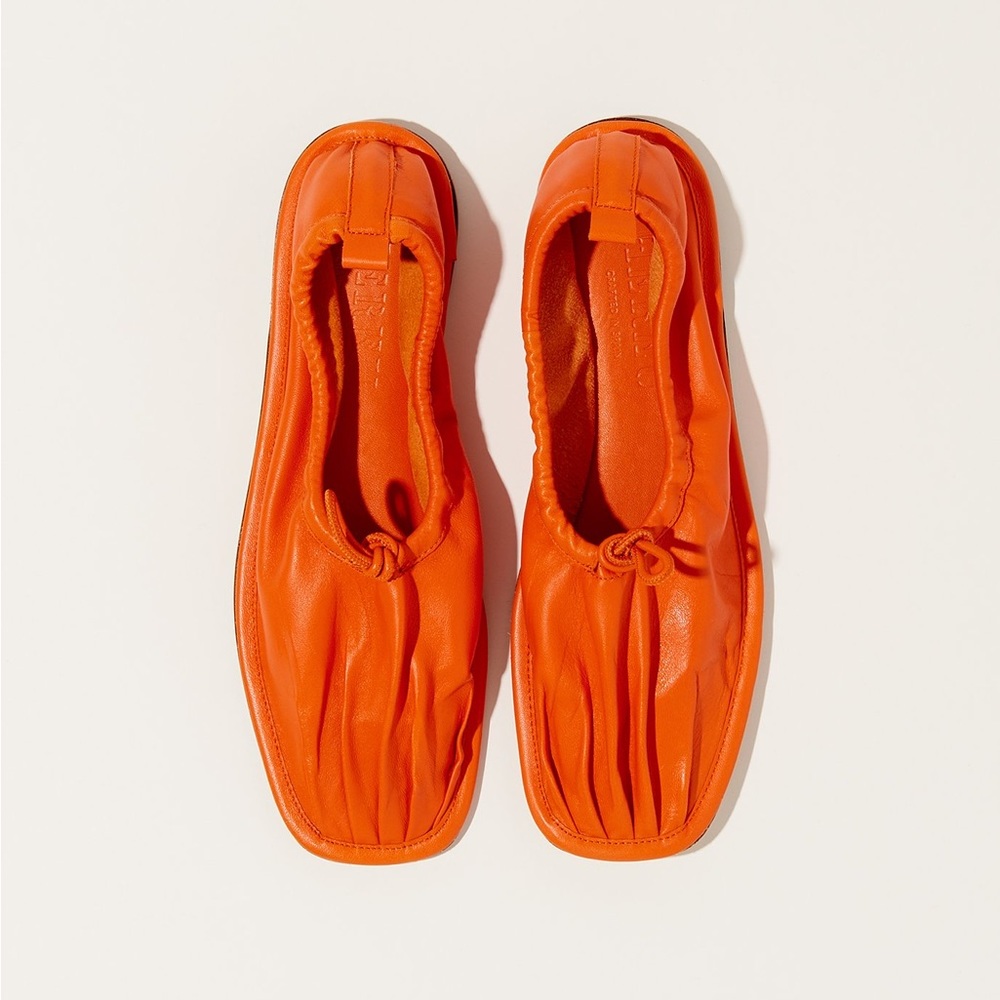 Hereu Puntera Pleat-Toe Ballet Flats